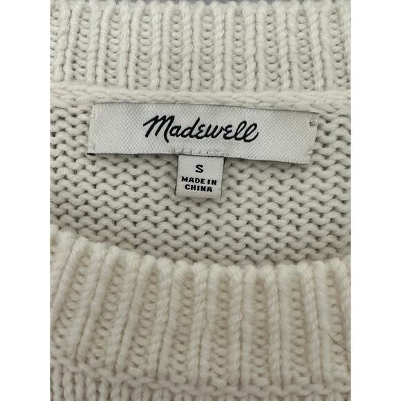 Madewell Making Faces Intarsia Knit Sweater Merino Wool Small - Picture 4 of 9
